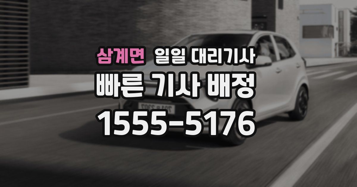 삼계면 일일 대리기사