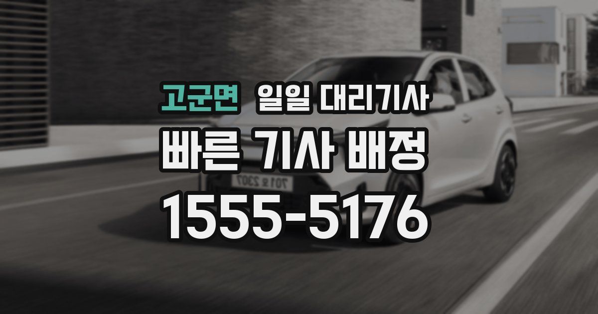 고군면 일일 대리기사