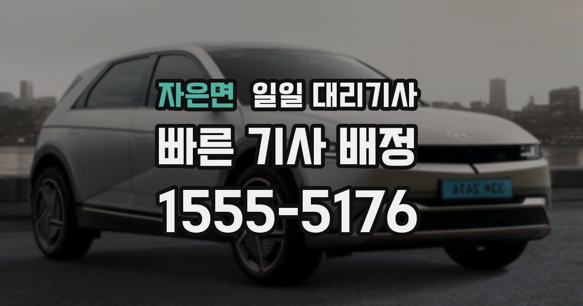 자은면 일일 대리기사