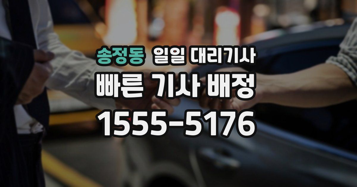 송정동 일일 대리기사