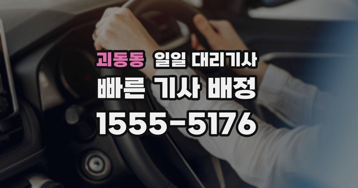괴동동 일일 대리기사