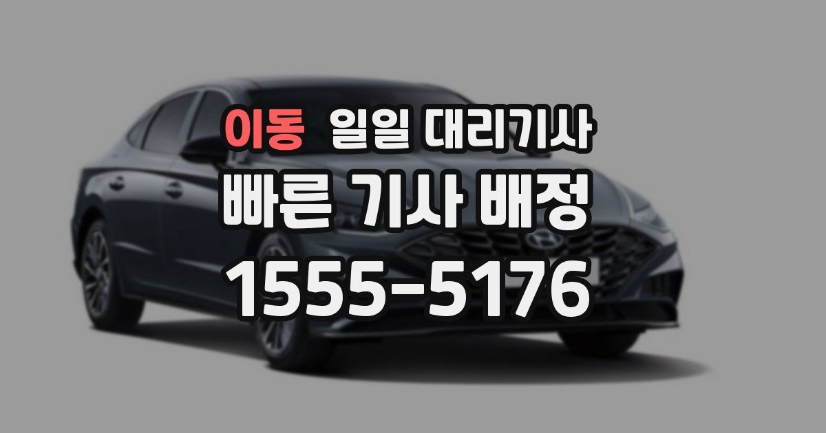 이동 일일 대리기사