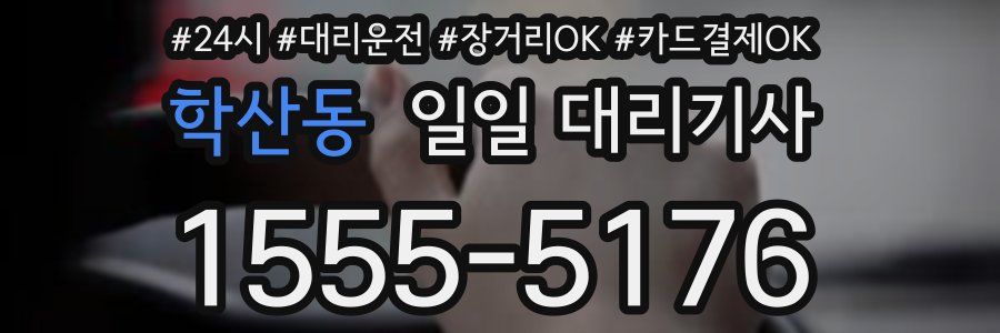 학산동 일일 대리기사