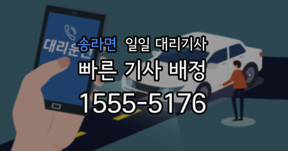 송라면 일일 대리기사