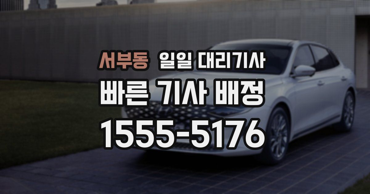서부동 일일 대리기사
