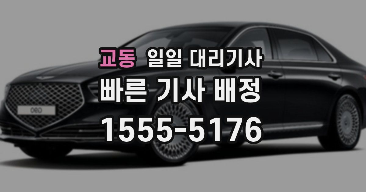 교동 일일 대리기사