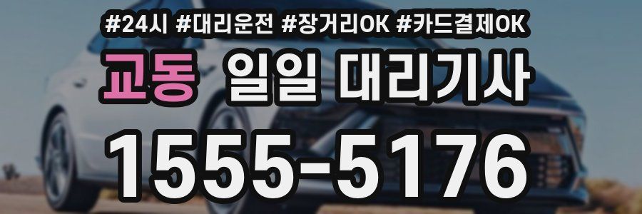 교동 일일 대리기사