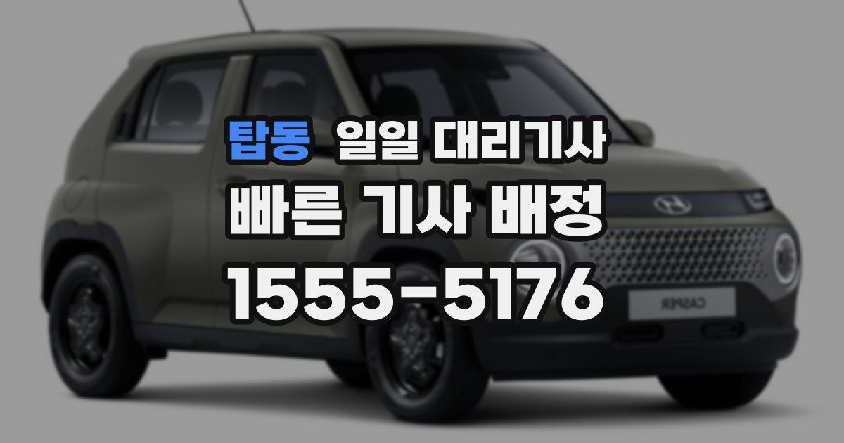 탑동 일일 대리기사