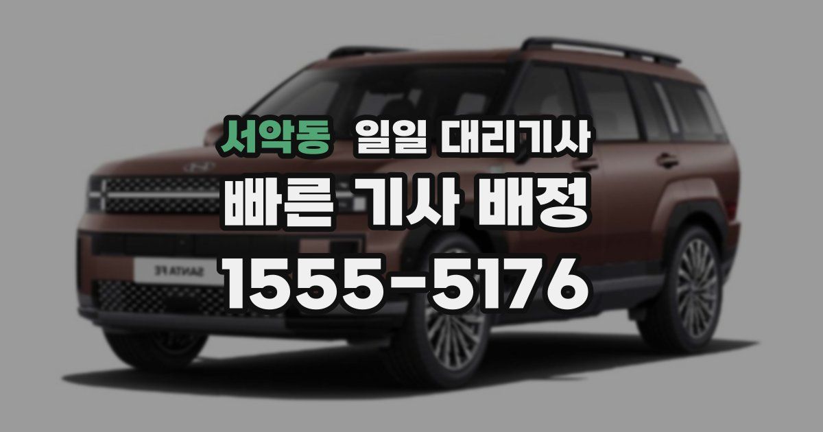 서악동 일일 대리기사
