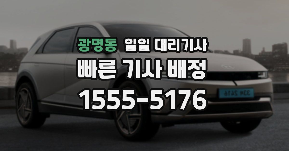 광명동 일일 대리기사