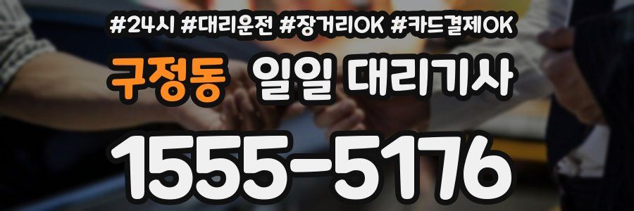 구정동 일일 대리기사