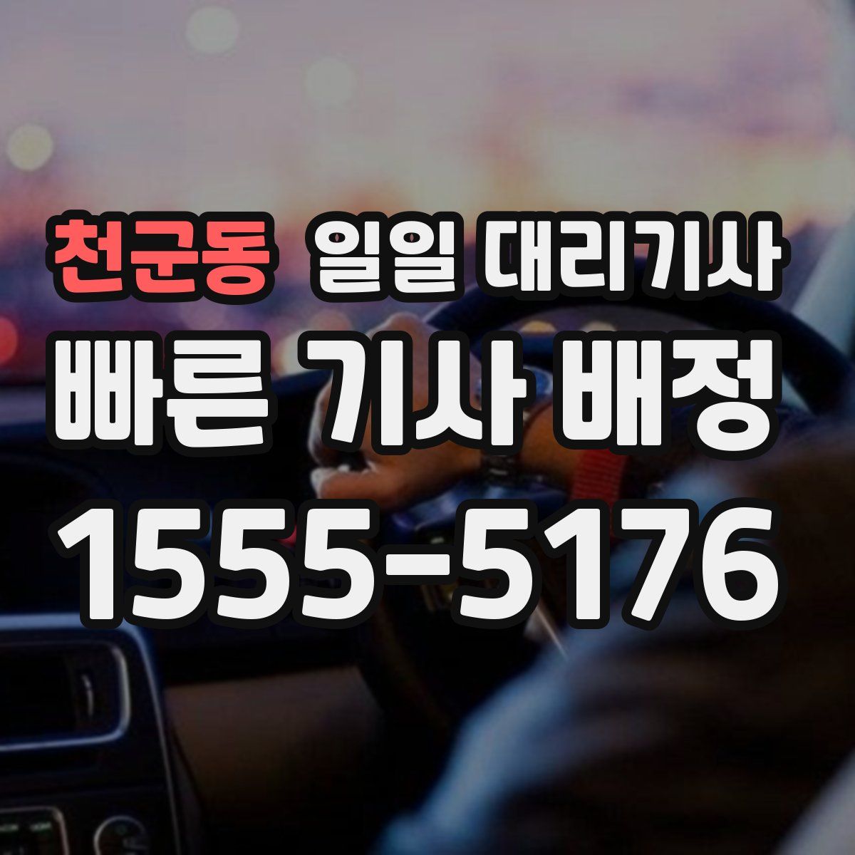 천군동 일일 대리기사