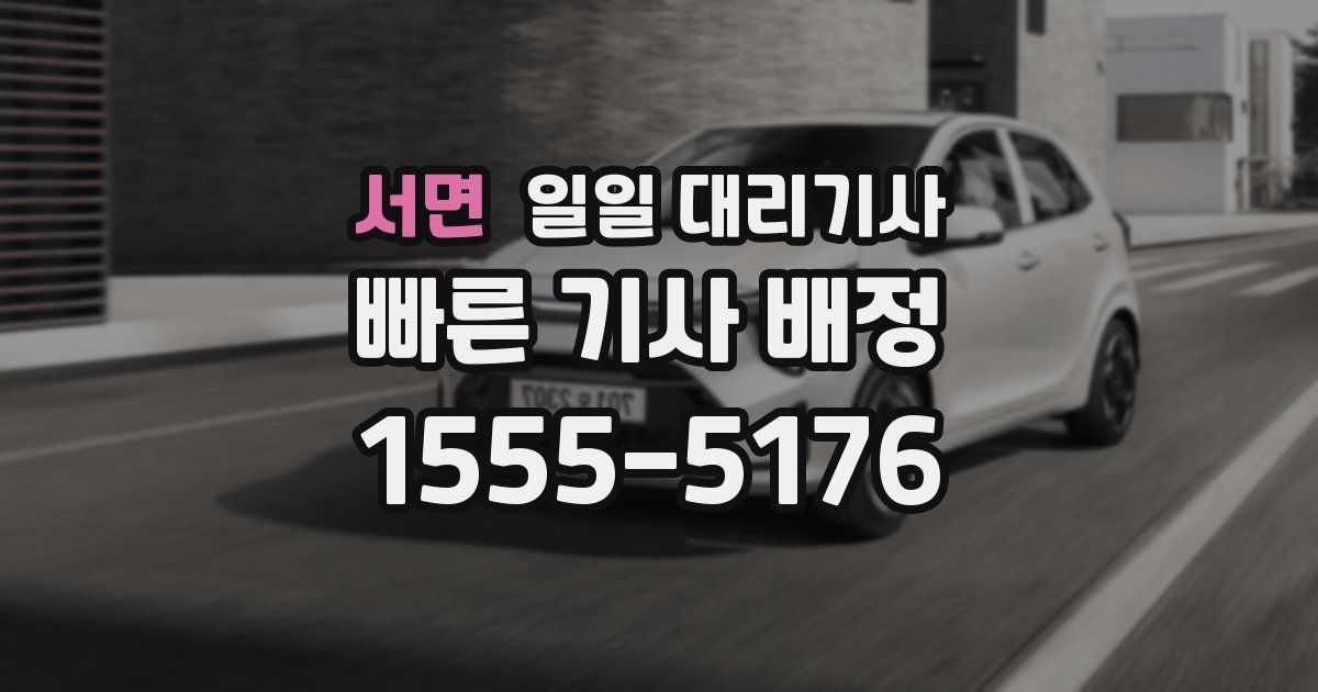 서면 일일 대리기사