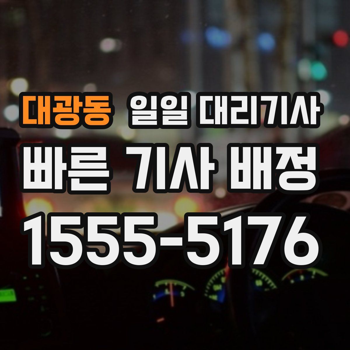 대광동 일일 대리기사