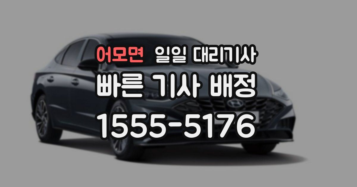 어모면 일일 대리기사