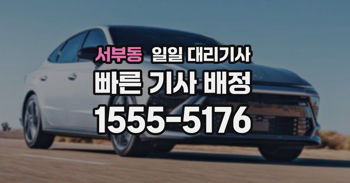 서부동 일일 대리기사