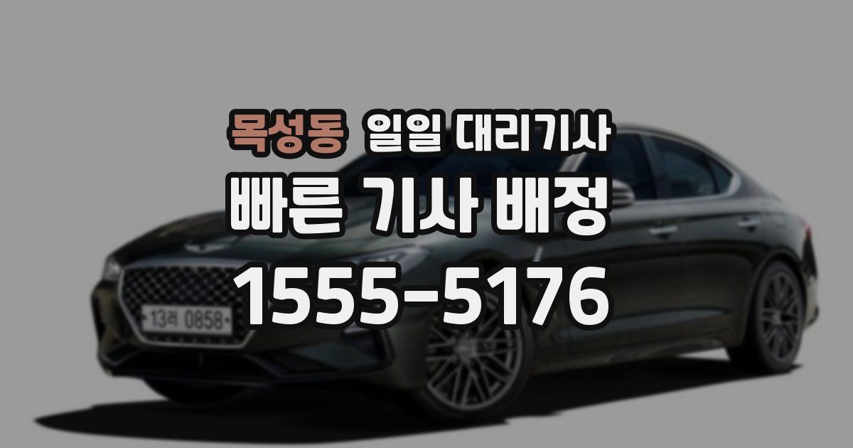 목성동 일일 대리기사
