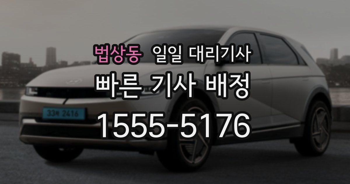 법상동 일일 대리기사