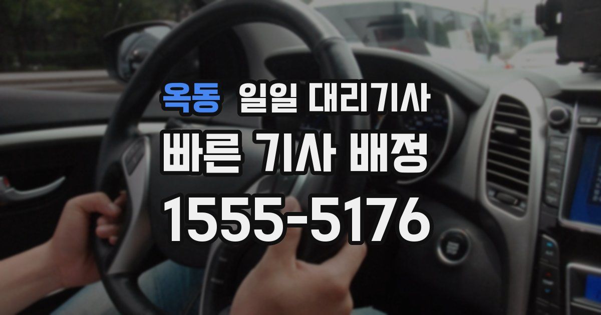 옥동 일일 대리기사
