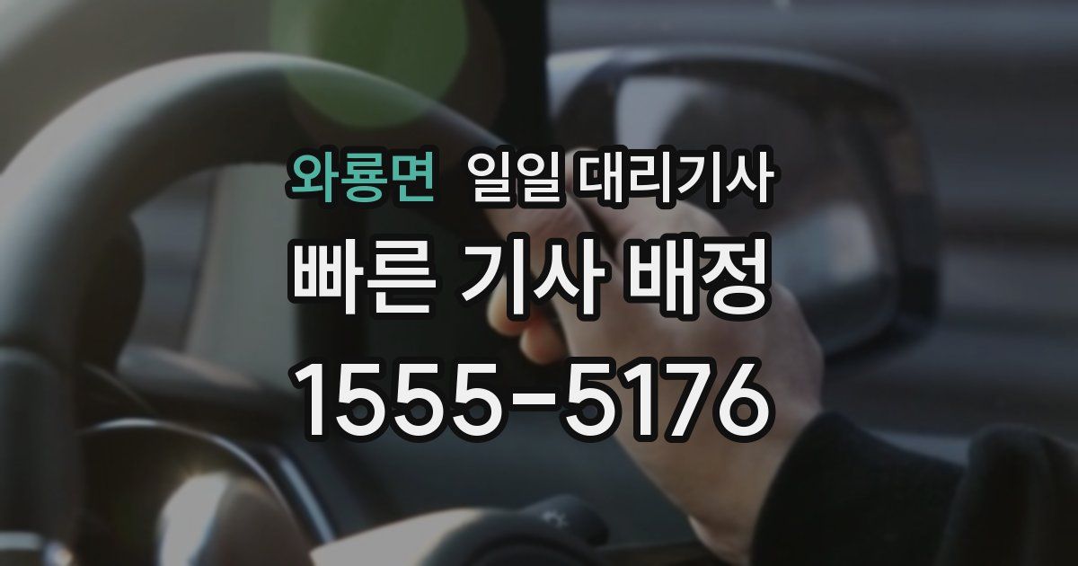 와룡면 일일 대리기사