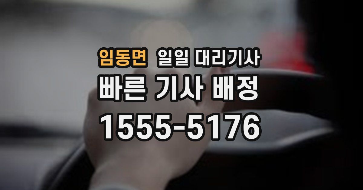 임동면 일일 대리기사