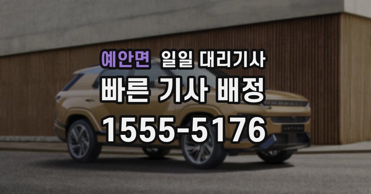 예안면 일일 대리기사