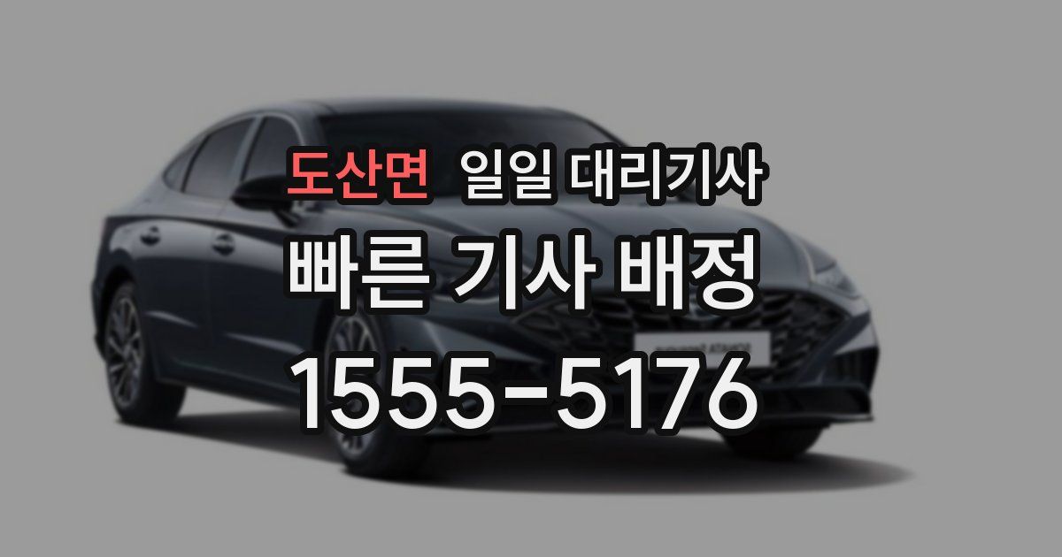 도산면 일일 대리기사