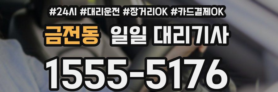금전동 일일 대리기사