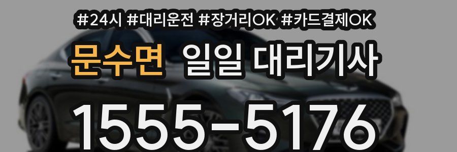 문수면 일일 대리기사