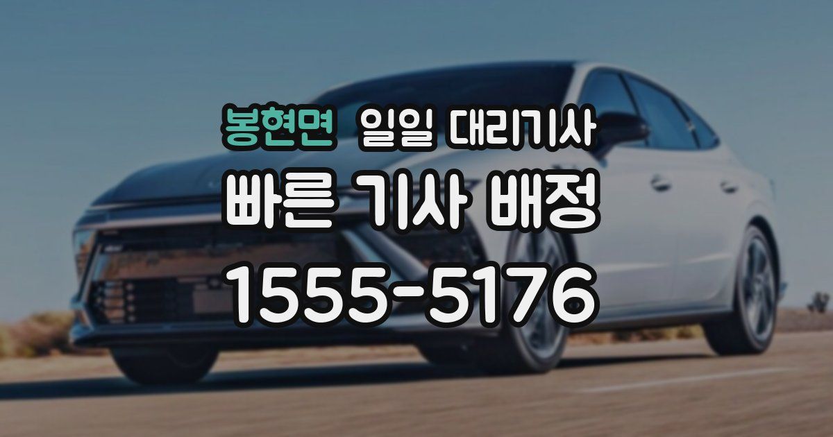 봉현면 일일 대리기사