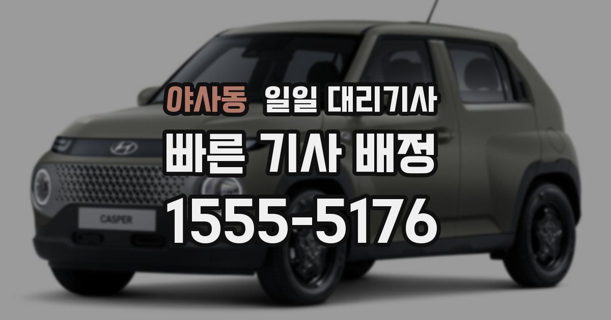 야사동 일일 대리기사