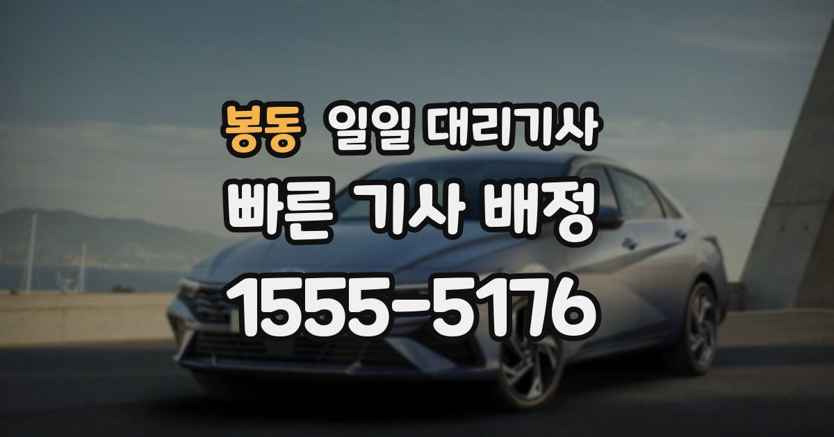 봉동 일일 대리기사