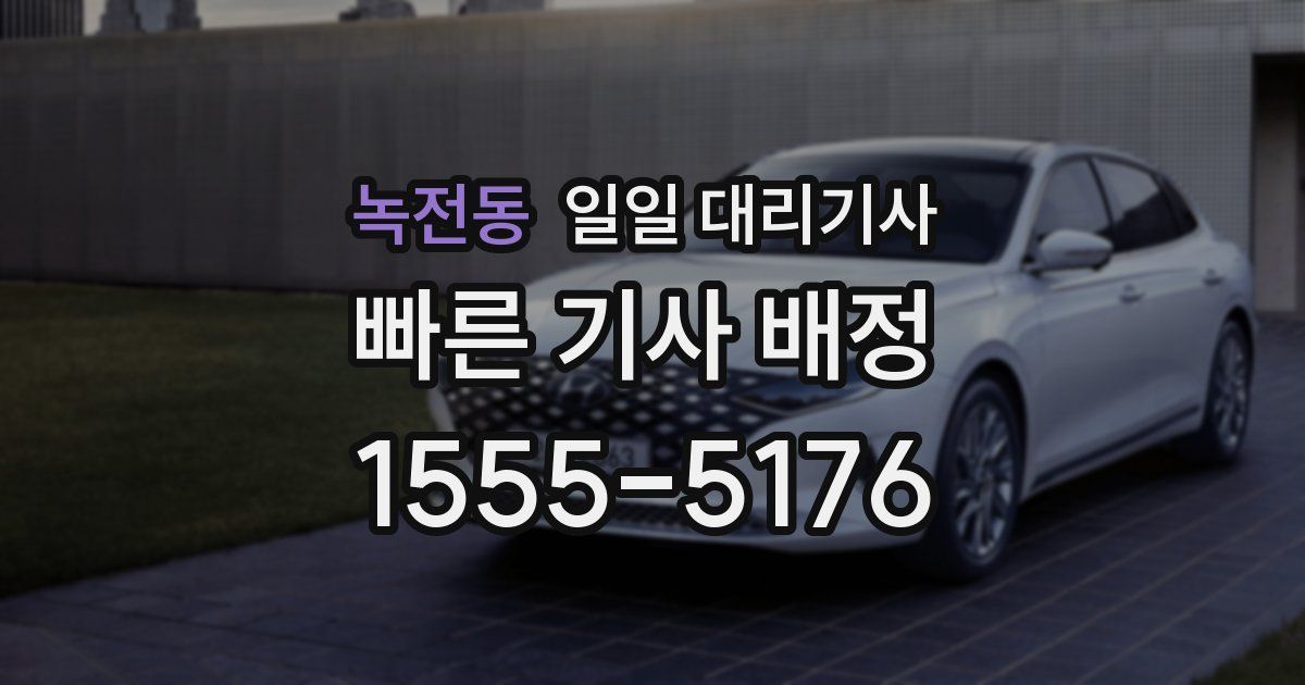 녹전동 일일 대리기사