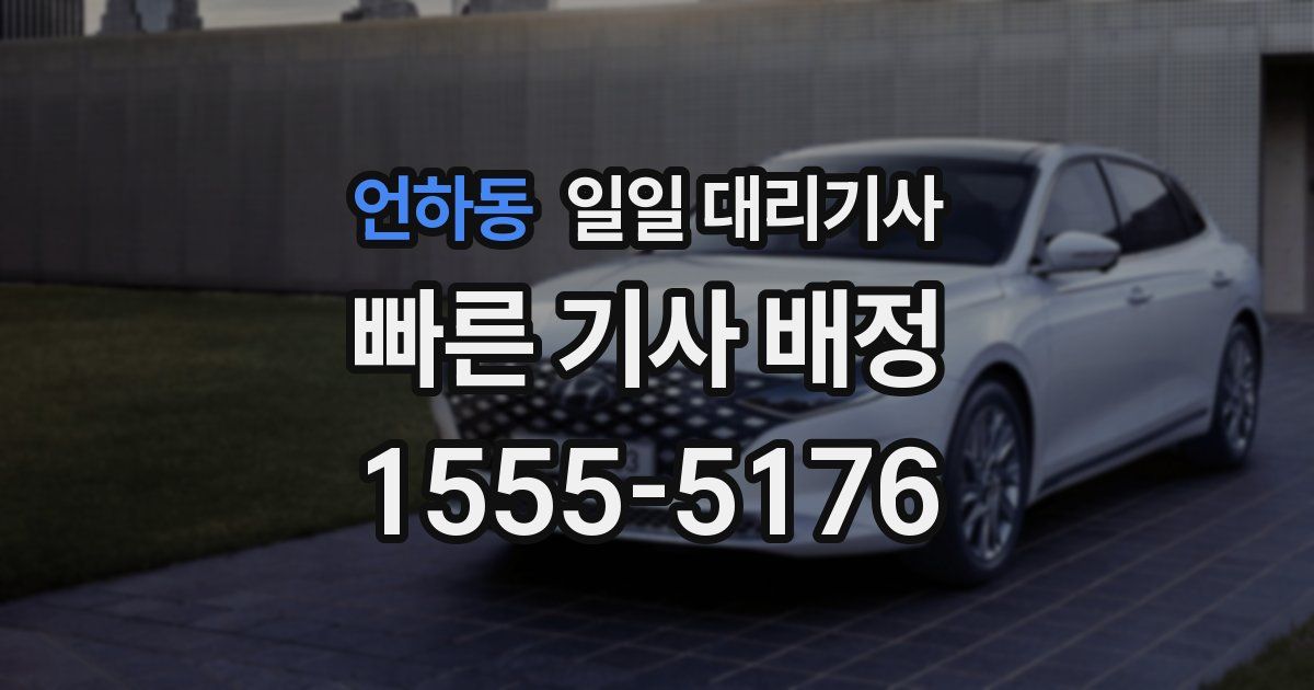 언하동 일일 대리기사