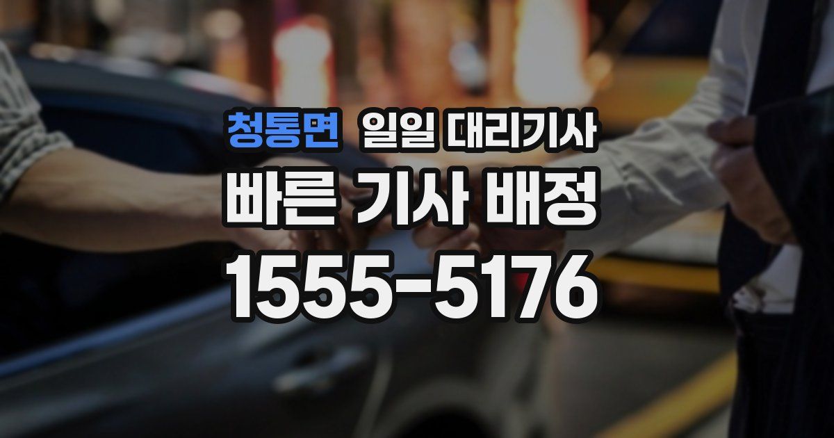 청통면 일일 대리기사
