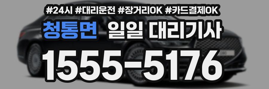 청통면 일일 대리기사