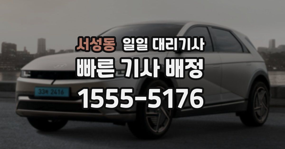 서성동 일일 대리기사