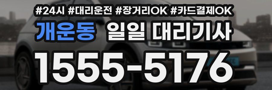 개운동 일일 대리기사