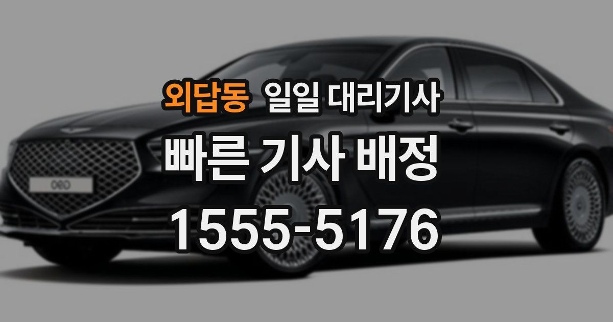 외답동 일일 대리기사
