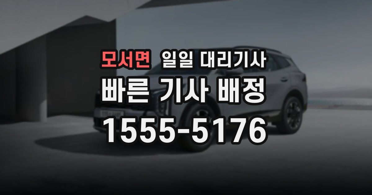 모서면 일일 대리기사