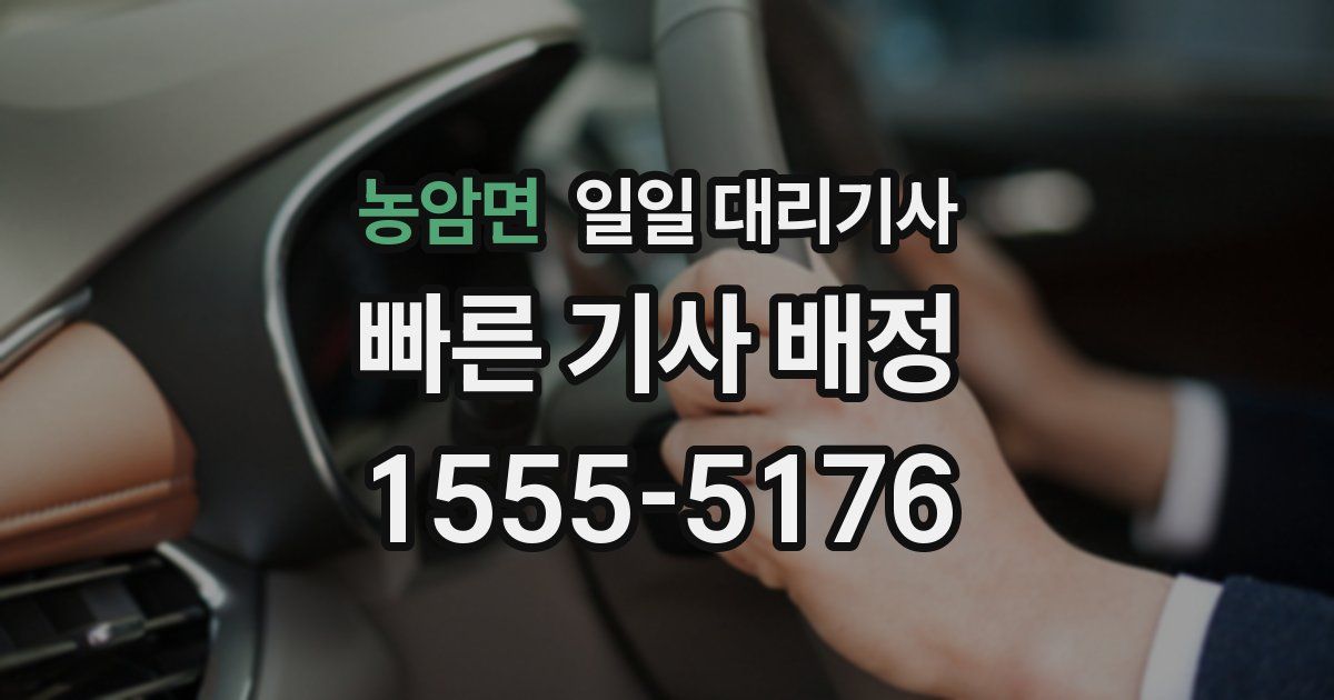 농암면 일일 대리기사