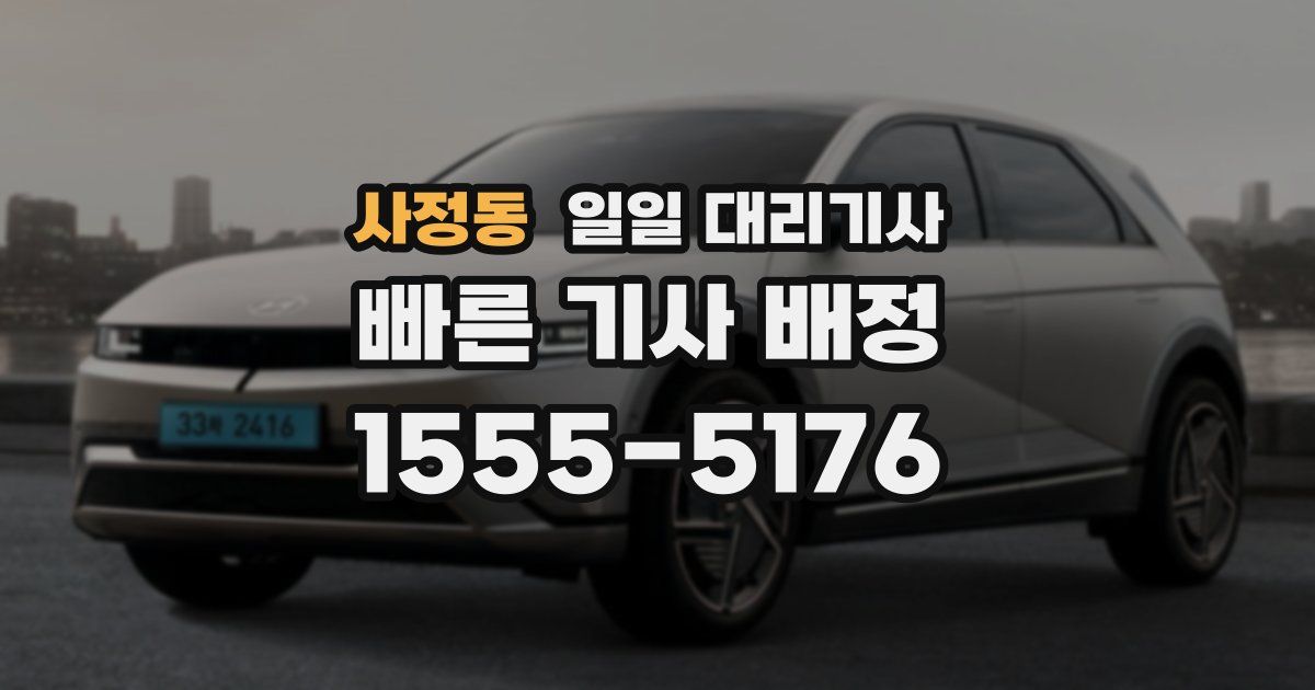 사정동 일일 대리기사