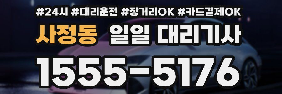 사정동 일일 대리기사