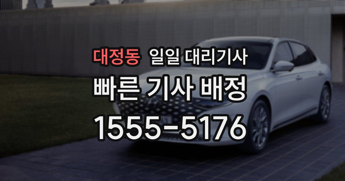 대정동 일일 대리기사