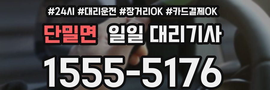 단밀면 일일 대리기사