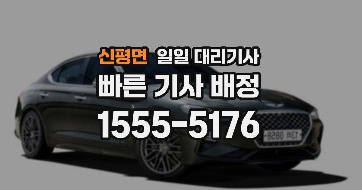 신평면 일일 대리기사