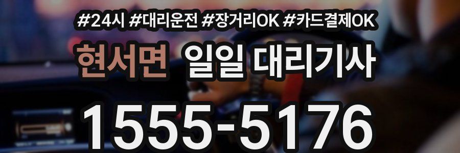 현서면 일일 대리기사