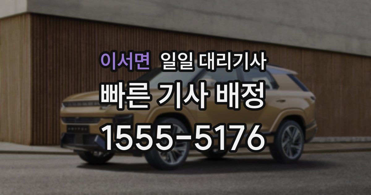 이서면 일일 대리기사