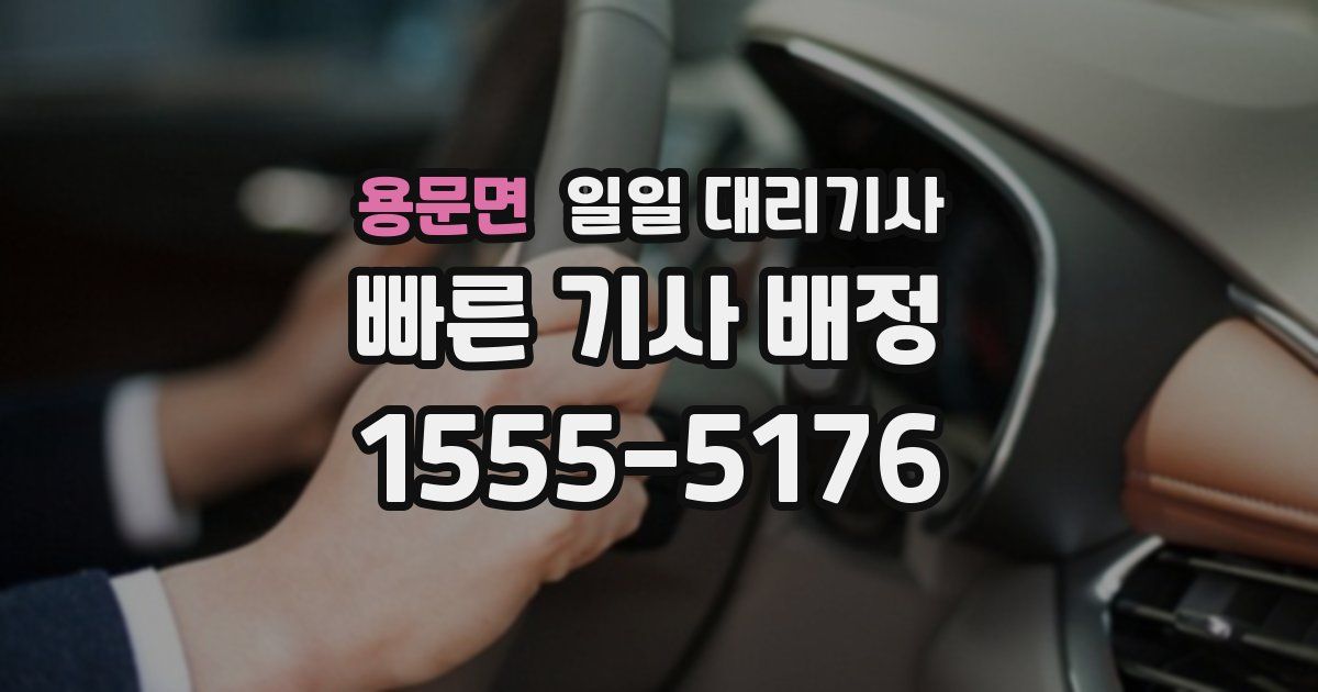 용문면 일일 대리기사