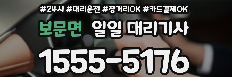 보문면 일일 대리기사